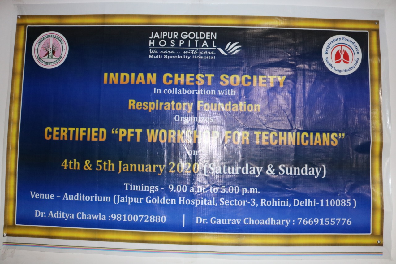 Jaipur Golden Hospital organized pulmonary function test training/course